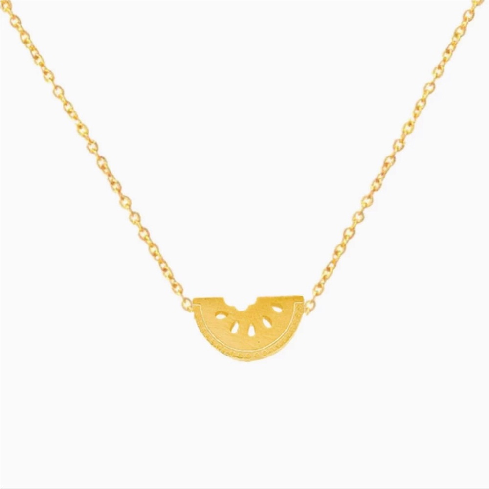 New Beautiful Small Watermelon Necklace Gold